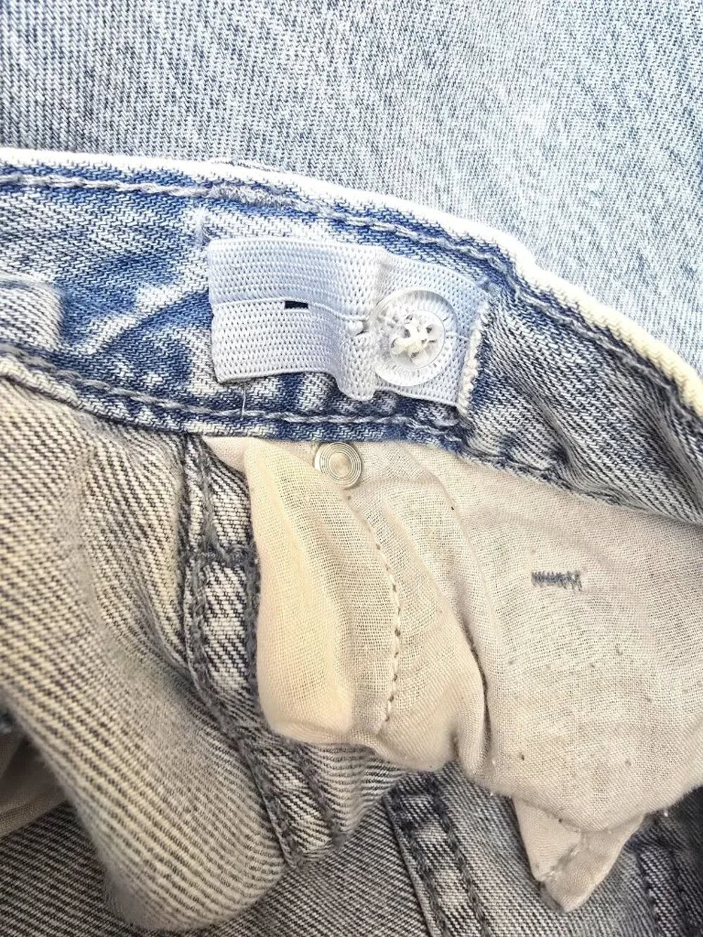Old Navy Kids High Rise Baggy Cargo Acid Wash Wide Leg Denim Jeans Size 14
